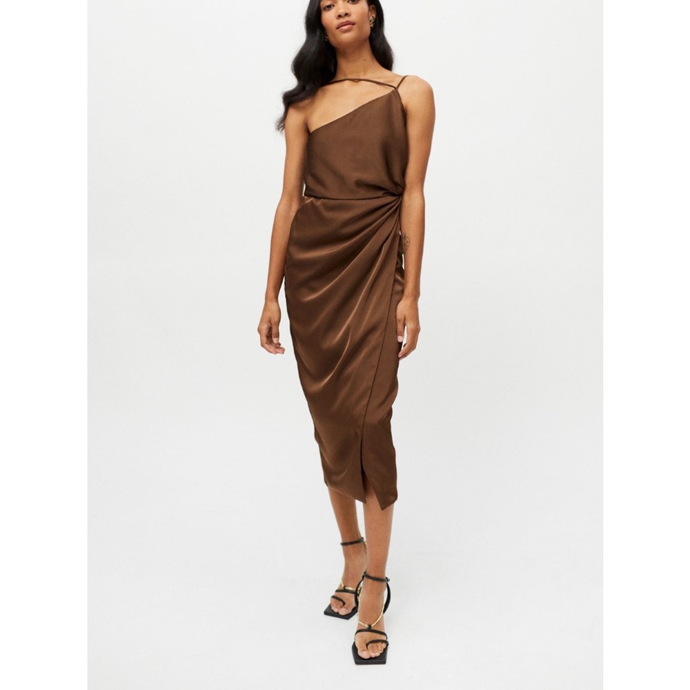 UO Brown one shoulder dress